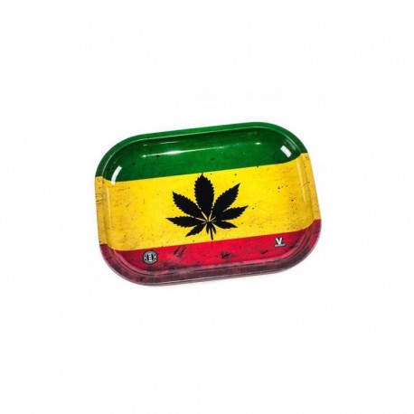 V-SYNDICATE RASTA LEAF ROLLING TRAY 18X14