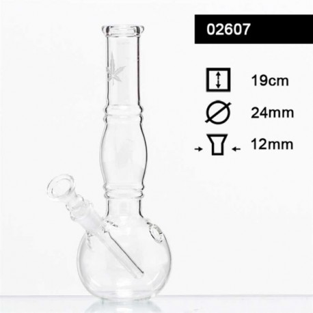 Hemp Leaf Bong in Vetro - 19 cm