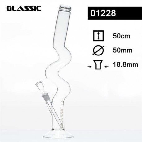 Bong Vetro Zig Zag Glassic - 50 cm