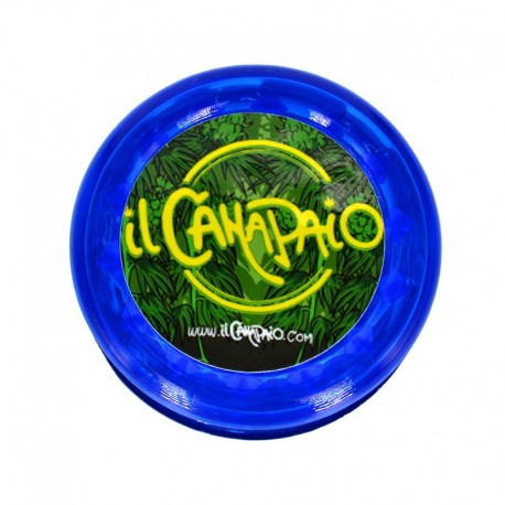 GRINDER IL PLASTICA BLU CON LOGO IL CANAPAIO