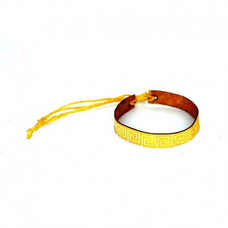 BRACCIALE GRECO IN CUOIO