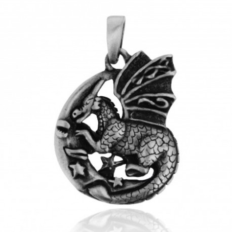 pendente in pewter drago