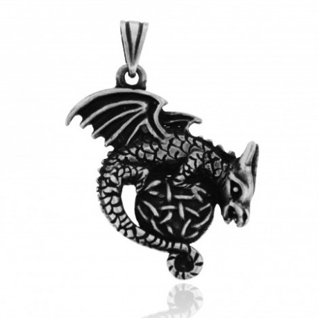 pendente in pewter drago 2