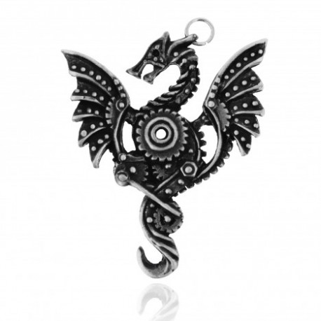 pendente in pewter drago 3