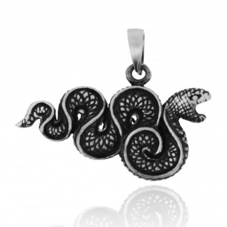 pendente in pewter serpente